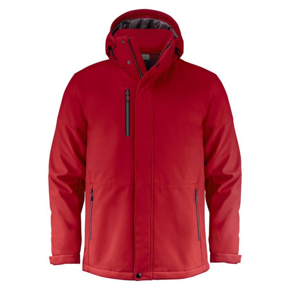Printer Mens Overlanding Soft Shell Jacket / Red